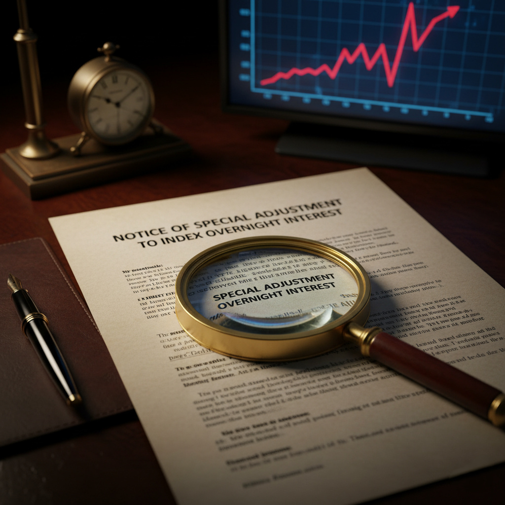 Notice of Special Adjustment to Index Overnight Interest